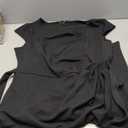 Women's Casual Dress, Summer Solid Midi Dress, Size XL, Black