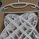 HOUSE DAY Plastic Clothes Hangers 24 Pack, Sweater Hangers No Shoulder Bump, Thick Heavy Duty Coat Hanger for Closet, White Wide Hanger with Non-Slip Hook for Sweaters, Suits, Dresses, Jackets, Pants