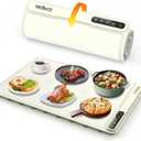 Warming Mat for Food -Electric Food Warming Tray (24"x16"), Rapid Full-Surface Heating, Portable & Rollable Versatile Food Warmer for Countertop, Perfect for Gatherings, Parties &Everyday Use (Cream White)