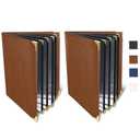 2-Pack Restaurant Menu Covers 8.5 x 11 - Menu Holder 4 Page 8 View, Menu Book Menu Sleeves for Restaurant, Bar, Brown