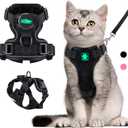 Cat Harness and Leash for Walking,Airtag Cat Harness and Leash Set with Integrated Hidden type Air Tag Holder,Escape Proof Reflective Adjustable Vest Harnesses with Apple Air Tag Case for Cats,Puppies