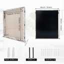 GraduationMall 16x20 Wood Shadow Box Frame Glass Door Display Case with Linen Back and 6 Stick Pins,1.5 inches Interior Depth,Ideal for Memorabilia Pictures Flowers Medals Tickets Rustic White