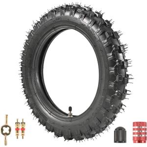 Trkimal 2.5-10" Off-Road Tire and Inner Tube Set - Most 49cc, 50cc, and 70cc Dirt Bike Tire with 10-Inch Rim Replacement Compatible with CRF50/XR50, DRZ70/JR50, and PW50 (2.5-10")