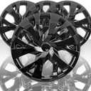 Set of 4 15" 6 "Y" Spoke Front and Rear Wheel Covers - Gloss Black