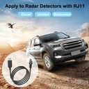 Radar Detector Cord, USB to RJ11 Plug Cable,for Escort Radenso XP Uniden Beltronics Cobr Whistler Radar Detector,Replacement Power Cable for Radar Detectors (RJ11-3.3ft)
