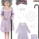 Grandma Old Costume Girls 100th Day of School Little Old Lady Halloween Costume