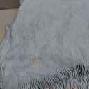 Vonty Light Blue Knitted Blanket with Tassels Fringe 60" x 80", Super Soft Knit Throw Blanket, Farmhouse Decorative Lightweight Blanket for Couch, Sofa, Bed
