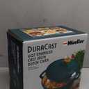 Mueller DuraCast 6 Quart Enameled Cast Iron Dutch Oven Pot with Lid, Heavy-Duty, Oven Safe up to 500 F & Across All Cooktops, Wedding Registry Ideas & Gifts, Emerald