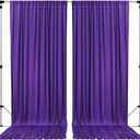 AK TRADING CO. 10 feet x 10 feet Purple IFR Polyester Backdrop Drapes Curtains Panels with Rod Pockets - Wedding Ceremony Party Home Window Decorations (60"W x 120"L (Pack of 2))