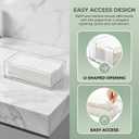Cididu 2 Pack Acrylic Napkin Holder for Table, Clear Guest Paper Hand Towel Holder for Bathroom Countertop, 0.12'' Thickness Paper Napkin Dispenser Organizer Tray for Parties, Weddings, Party, Hotel