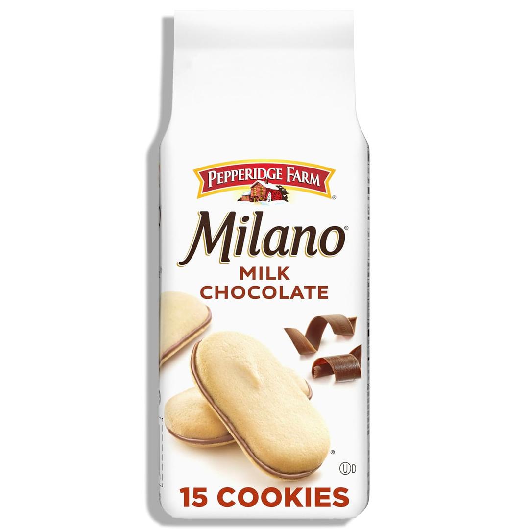 Pepperidge Farm Milano Milk Chocolate Cookies, 6 OZ Bag (15 Cookies) (EXP 04/26/26)