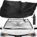 Windshield Sun Shade Umbrella, Car Sun Shade for Windshield UV Rays and Heat Sun Visor Protector, for Auto Windshields Covers Sedan SUV, Keep Car Cool,Easy to Use/Store,57''x 31