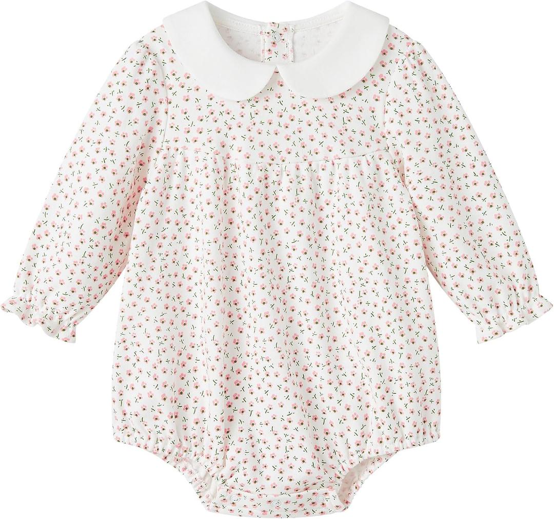 pureborn Baby Girls Boys Bodysuit Super Soft Cotton Romper 3- 6 Months
