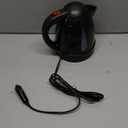 Electric Kettle, 150W 1L Black Road Hot Water Boiler Stainless Steel Liner Auto Shut Off Tea Kettle Car Cigarette Plug 12V, Fast Boiling for Sedans SUVs