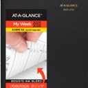 AT-A-GLANCE Planner 2025-2026 Academic, Weekly, Quarter-Hourly Appointment Book, 8-1/4" x 11", Large, Flexible Cover, Black (7095705)