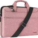 DOMISO 14 inch Laptop Messenger Shoulder Bag Tote Bag for Women for Men,Business Travel Work Computer Bag Chromebook Case Briefcase,Compatible with 15 inch MacBook Air/Pro,14 inch HP Dell ASUS,Pink