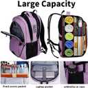 SHRRADOO Anti Theft Laptop Backpack Travel Backpacks with Combination Lock for Women Men High School College Backpack Computer Bag Fits 17 Inch Laptop,Purple | Travel Backpacks, usb Charging Port, College Backpack, Computer Bag