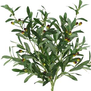 FiveSeasonStuff Artificial Olive Branch Long Stems Leaves Greenery Floral Arrangement Decoration Home Dcor (3.42 ft, 2 Faux Branches) (Olive Leaves with Olives (3.42ft) 2 Stems)