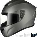 Favoto Full Face Motorcycle Helmet DOT Approved, Cascos para Motos Snowmobile Dirt Bike Helmet for Adults Men Women, Anti-Fog Film Included (M(57-58cm/22.4-22.8inch), Grey)