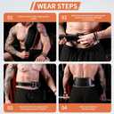 Leather Weight Lifting Belt, 4& 6Padded Lumbar Back Support, 10 Adjustable Holes, Gym Weight Belt Ideal for Deadlift, Powerlifting, Bodybuilding and Squat