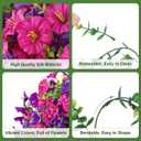 Artificial Hanging Flowers for Outdoors 2PCS, UV Resistant Morning Glory