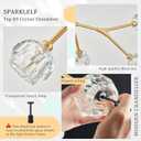 K9 Crystal Pendant Light Fixture Sputnik Chandeliers for Dining Room 6 Light Modern Gold Chandelier L43' Mid Century Flush Mount Chandelier for Over Table Living Room Kitchen Island