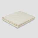 Mindful Cream Washed Cotton Percale Flat Sheet, 4 Pack King Size