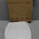 LUXE TS1008E Elongated Comfort Fit Toilet Seat with Slow Close, Quick Release Hinges, and Non-Slip Bumpers (White)