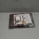 YoungsTex Dark Brown Linen Semi Sheer Curtains 45 Inches Length for Kitchen, Light Filtering Drapes with Grommet Privacy for Short Window Living Room, 2 Panels, 42 X 45 Inch (Sliver-brown Color)