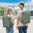 coowoz Travel Backpack For Women Men,Carry On Backpack,Hiking Backpack Waterproof Outdoor Sports Rucksack Casual Daypack Travel Essentials(Olive Green)