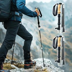 7075 Aluminum Trekking Pole  Lightweight Collapsible Hiking Pole with Quick Lock, EVA Grip & Anti-Shock Tips for Walking, Trails, Backpacking & Outdoor Adventure