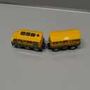 Motorized Train Toys for Wooden Tracks,Battery Operated Locomotive Train with Magnetic Connection Compatible with Thomas, Brio Accessories Toys for Boys Age 3 and Up (Yellow)