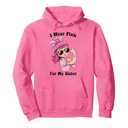 I Wear Pink For My Sister Pink Ribbon Cancer Fighter Pullover Hoodie, Size M