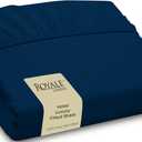 Royale Linens Fitted Sheet Queen - Ultra Soft 1800 Brushed Microfiber - Hotel Luxury Bottom Sheets - Wrinkle Free & Fade Resistant - Deep Pocket Fitted Sheet Only (Queen, Navy)
