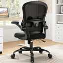 Office Chair Ergonomic Desk Chair Computer Chair with Lumbar Support
350 LBS Comfy Home Office Desk Chairs with Wheels Mesh Task Chair with Adjustable Flip up Armrests Executive Swivel Black