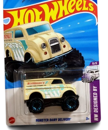 Hot Wheels Chevrolet Corvette Stingray, Hot Wheels Loopster Experimotors Series #2/5 White Diecast 1:64, Hot Wheels 133/250 Monster Dairy Delivery 5/5, Pack of 3
