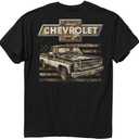 Buck Wear Chevy 73 Camo Flag T-Shirt-5 Oz Range (XX-Large, Black)