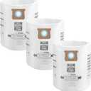 3 Pack Shop Vac 10-14 Gallon Bags. ALYYDBG Type F 90662 9066200 9066233, Type I 90672 9067200 9067233, VF2005, CMXZVBE3877, CMXZVBE38768 Disposable Dust Bags