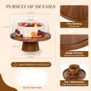 Bellsal Wooden Cake Stand with Lid, Acacia Cake Stand with Plastic Dome, 12-Inch Versatile Dessert Table Display Set & Charcuterie Board for Cheese, Chips & Dips, Fruit Platter, Cake Holder for Party