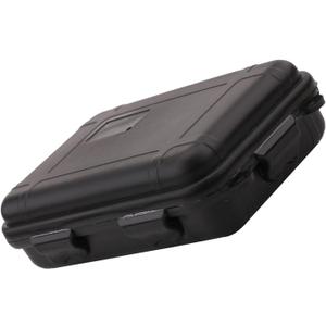 Wa terpr oof Hard Case, Outdoor Survival Storage Carry Box Universal Sealed Container Box with Foam Plastic Shockproof Airtight Box Storage Container for Fishing Camping Hiking (Large, Black)