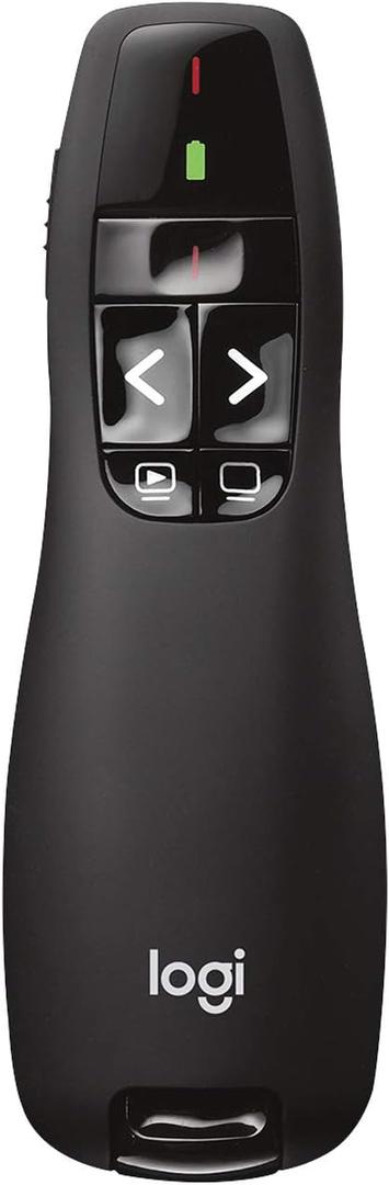 Logitech Wireless Presenter R400, USB-A PowerPoint Clicker with Laser Pointer, Wireless Presentation Clicker Remote