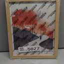 Natural Wood Frame Autumn and Winter Forest Street Scene Wall Art, 8x10in Iconic Landscape Canvas Wall-Printed Poster, Classic City Landmark Wall Decoration Bedroom for Living Room