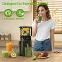 Cold Press Juicer, Juicer Machines with 6" Large Wide Feed Chute, High Juice Yield Slow Masticating Juicer, Easy to Clean, Quiet Brushless Copper Motor, Juicers for Whole Fruits & Vegetables