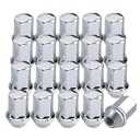 Set of 20 M14x1.5 Lug Nuts Compatible with 2018-2022 Wrangler Gladiator 2011-2022 Cherokee Grand 2012-2022 Ram 1500 One-Piece Chrome OEM Wheel Lug Nuts