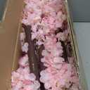 Artificial Cherry Blossom Trees - Stunning Fake Flower Background Walls for Indoor Wedding with Simulated Peach Branch and Rattan Design - Perfect for Ceiling or Air Conditioning Pipe Décor - Pink