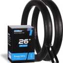 BWSHLF Fat Tire Bike Tube, 26 x 4.0 AV 35mm Schrader Valve/FV 33mm Presta Valve Inner Tube, High Air Tightness, Anti-Puncture, with 2 Tire Levers Included-2 Pack