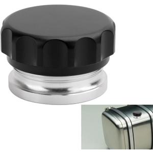 2.3"/60mm Aluminum Alloy Weld Billet On Filler Neck Cap Oil Fuel Water Tank Universal Alloy Fuel Cap Black
