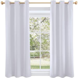 Sun Zero Riley Kids Bedroom Blackout Grommet Curtain Panel, 40" x 63", White