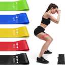 Resistance Bands for Working Out, Exercise Bands Resistance Bands Set with 5 Resistance Levels, Multi-Colored Workout Bands for Indoor & Outdoor Fitness, Leg Strength Training, Yoga