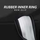 Leather Steering Wheel Cover for Nissan, 14.5-15 inches D Shape Car Steering Wheel Cover for Rogue,Altima,Kicks,Sentra,Altima,Maxima with Non-Slip Breathable Standard Size (Black)